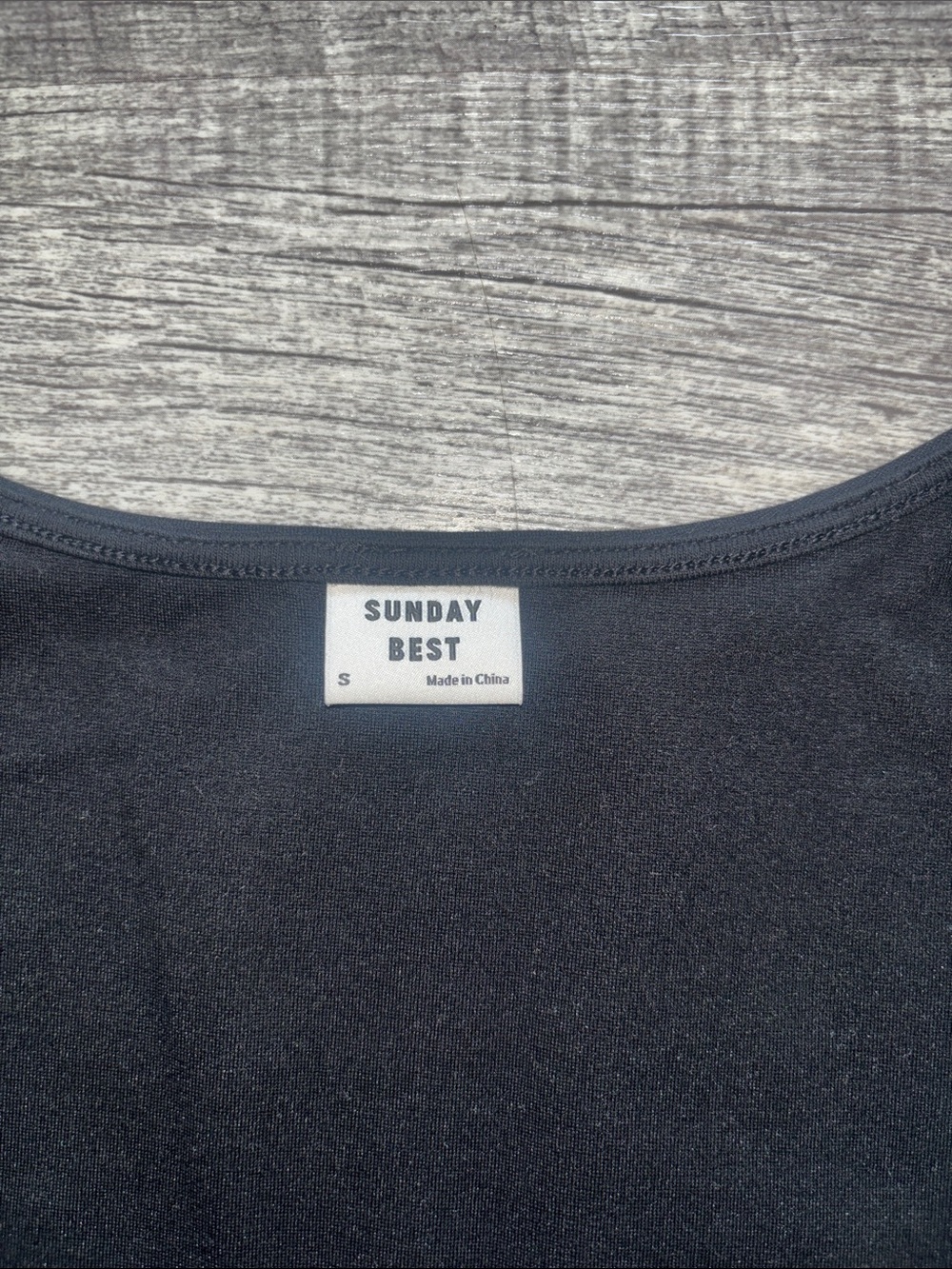 Aritizia Sunday Best Black Square-Neck Crop Top - Picture 4 of 6